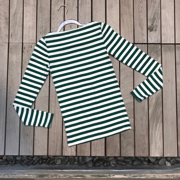 GAP Green & White Striped Long Sleeve Shirt - Picture 3 of 6